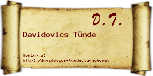 Davidovics Tünde névjegykártya